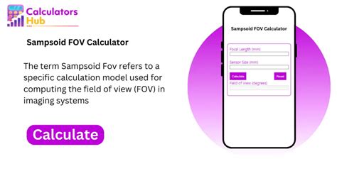 Setting this correctly can give you a . . Sampsoid fov calculator
